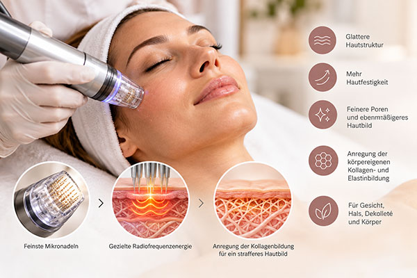 Radiofrequenz-Microneedling zur Hautstraffung und Hautverjüngung bei Niki’s Beauty in Hilden